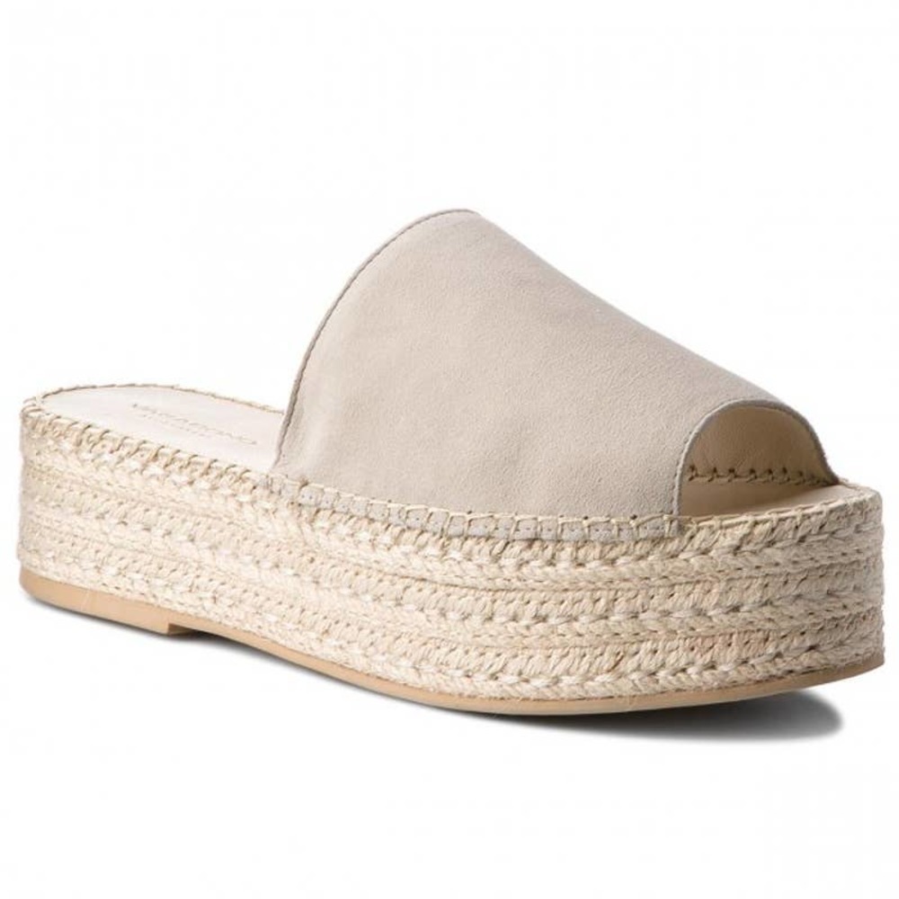 Vagabond Tan Suede Platform Espadrilles Sandals
